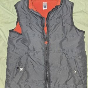 Carter's Kids Vest - Charcoal and Tangerine